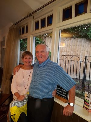 John and Lorna the organisers!! kurling meal