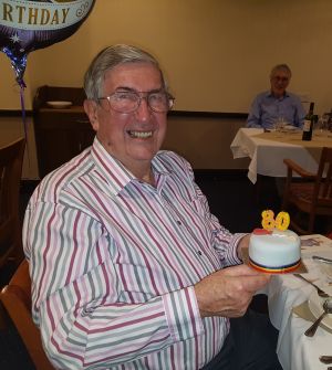 Peter celebrating his 80th 80th birthday