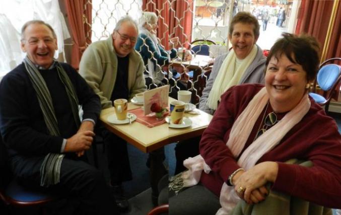 Coffee in Mainz with Dave, Max, Val & Val